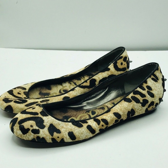 Sam Edelman Joya Ballet Flats Leopard Calf Hair - Picture 8 of 8